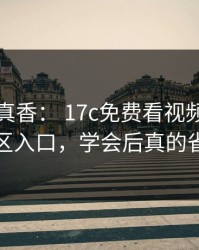 冷门但真香： 17c免费看视频社区的分区入口，学会后真的省事