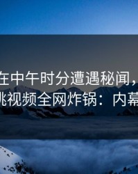 圈内人在中午时分遭遇秘闻，刷屏不断，樱桃视频全网炸锅：内幕大曝光！